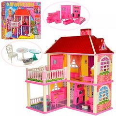 Ляльковий будиночок з меблями, 2 поверхи, Bambi, 25,5*83,5*70 см, 6980