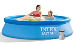 Надувний басейн Intex 28108 Easy Set Pool, 244*61см + насос-фільтр