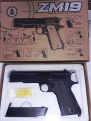 Пістолет іграшковий з кульками «Colt 1911-A1», метал/пластик, 21.6*13.5 см, CYMA ZM19