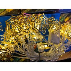 Новорічна декоративна гірлянда "Паутинка" в золоті, 20 Led, 4 метри